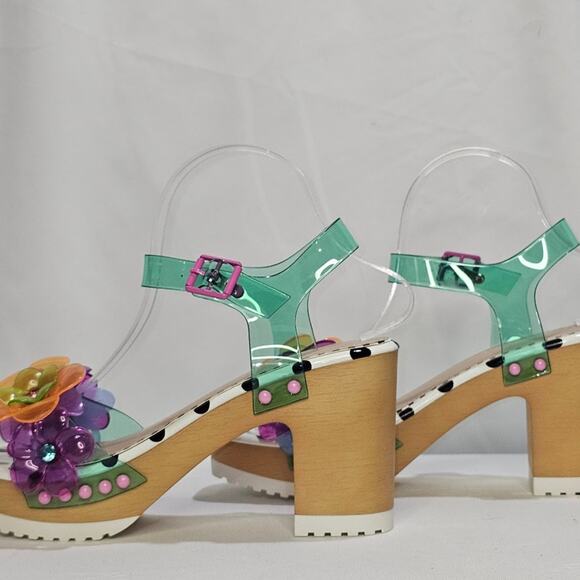 Betsey Johnson Shoes - Betsey Johnson Women's Beckket Lucite Dress Sandals Size 9 Teal NWT